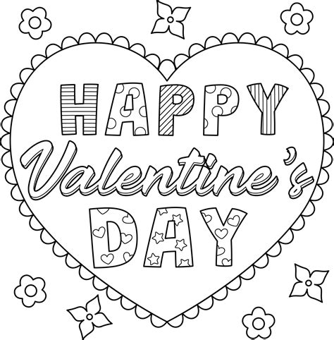 valentines day colouring pages for kids